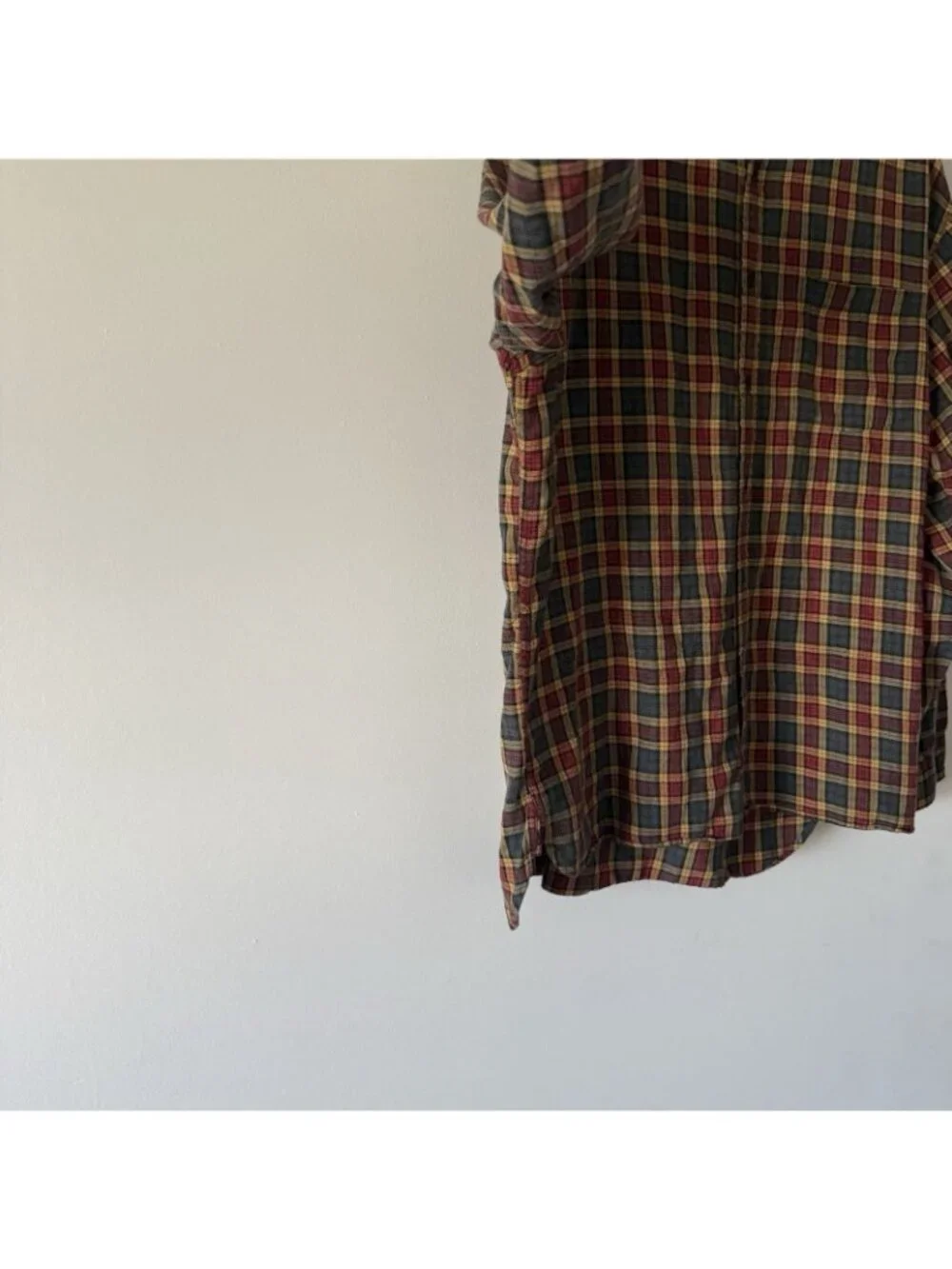 VTG J Crew Long Sleeve Shirt Mens Sz Large Oarsman Plaid Button Down 100% Cotton